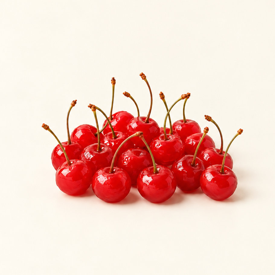 Red Maraschino Cherries with Stems